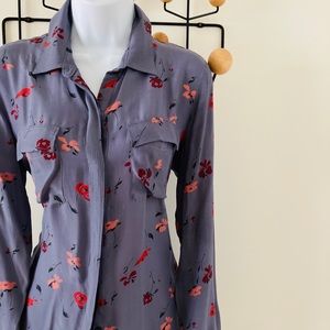 Lucky Brand loose floral camp shirt